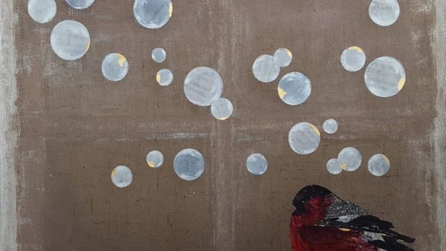 Bouvreuil - 100 x 120 cm