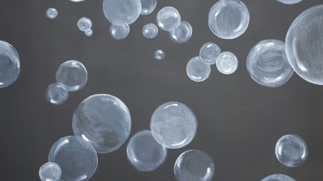 On the Stage - 92x65 cm - Acrylique & peinture en spray sur toile