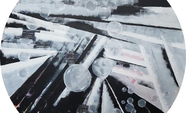 Rumba, a tribute to Sex & the City - D122 cm - Acrylique & papier sur medium