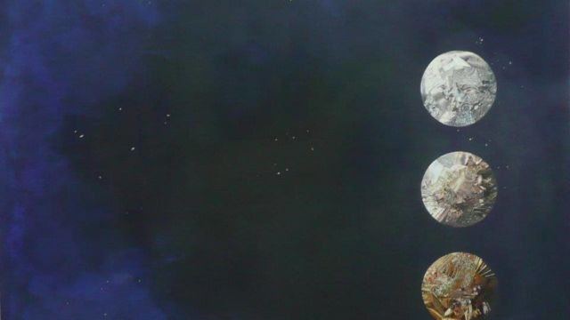 What's The Point - 89x116 cm - Acrylique & papier sur toile